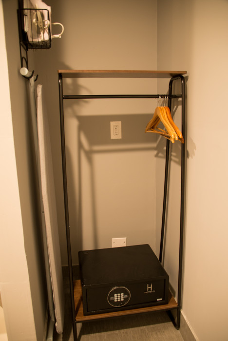Clothes rack and safe