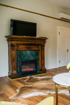 Fireplace and flat screen tv
